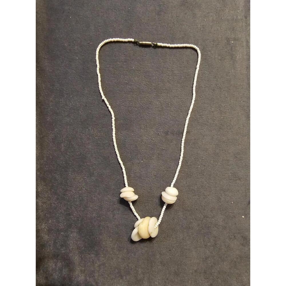 White Shell Beaded Necklace